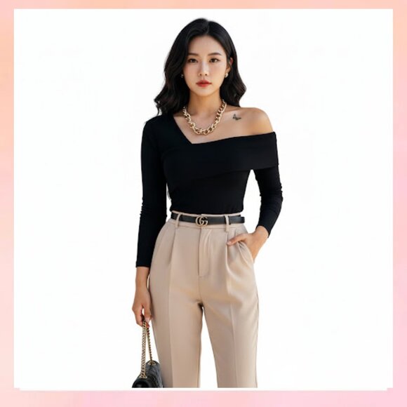 Tops - Chic & Sophisticated: Off-Shoulder Elegance